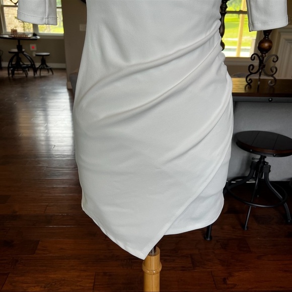 Midnight Doll Women’s Dress White Midi Bodycon fitted tight size 5 - Picture 4 of 15